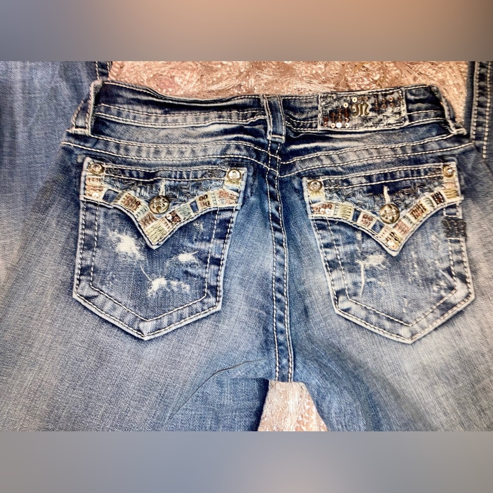 Miss Me Blue Wash Slim Boot Cut Jeans